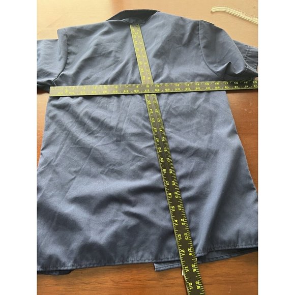 Boy Scouts America Vintage Official Youth Shirt Med Blue Short Sleeve Button Up - Picture 7 of 8